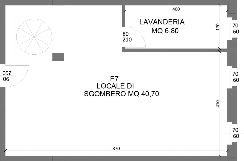 Residenza Umberto I - Planimetria E7 Taverna