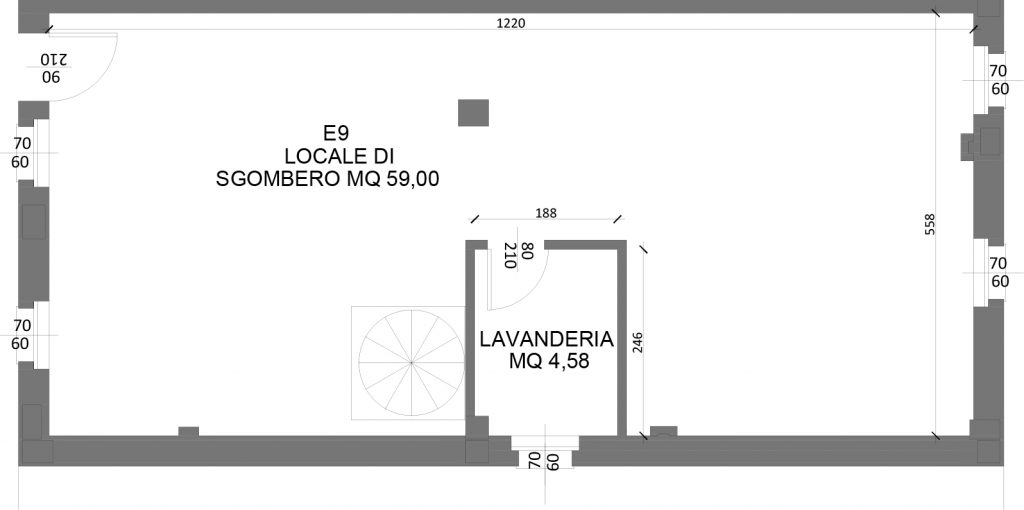 Residenza Umberto I - Planimetria E9 Taverna